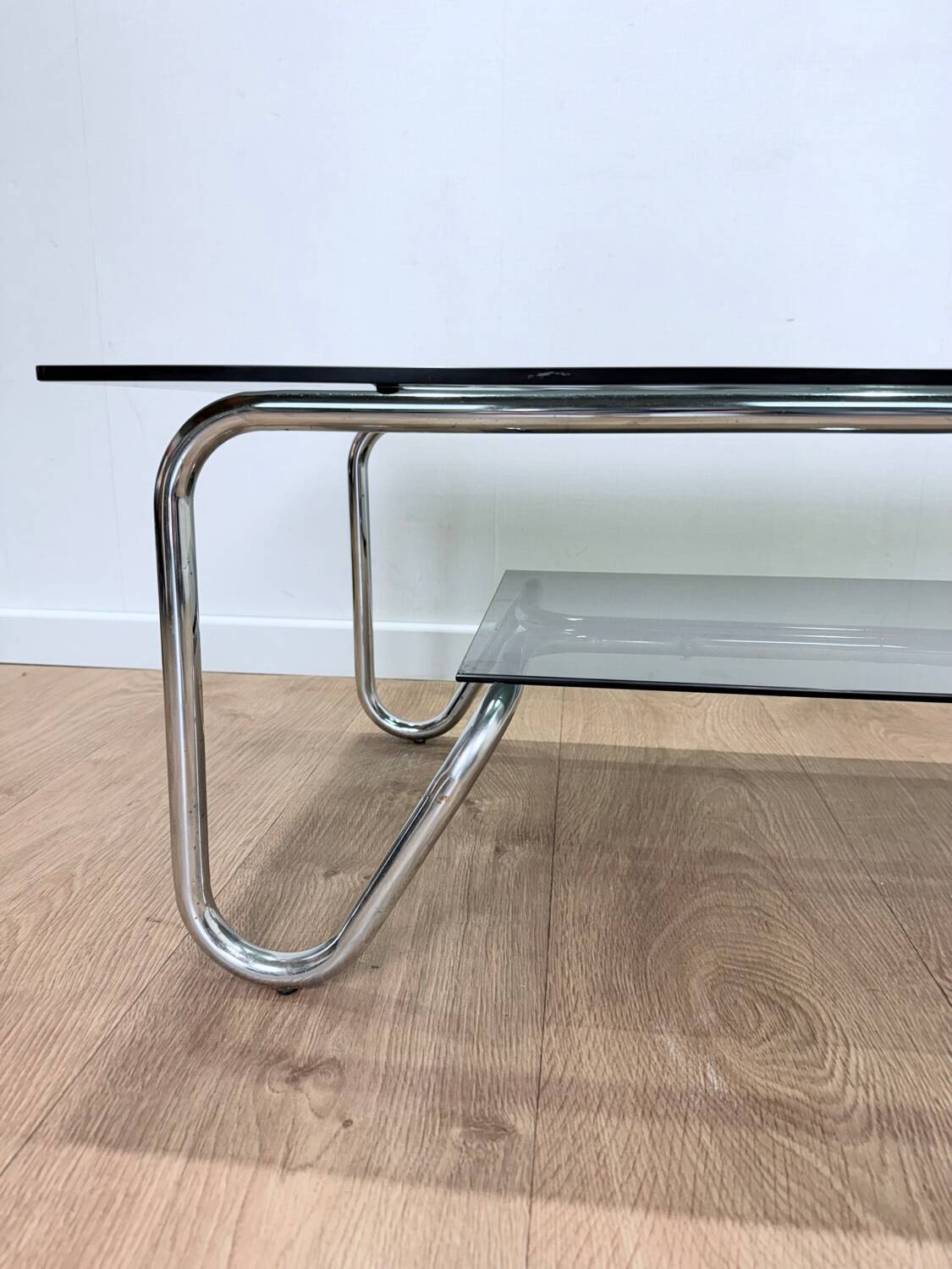 Smoked glass coffee table