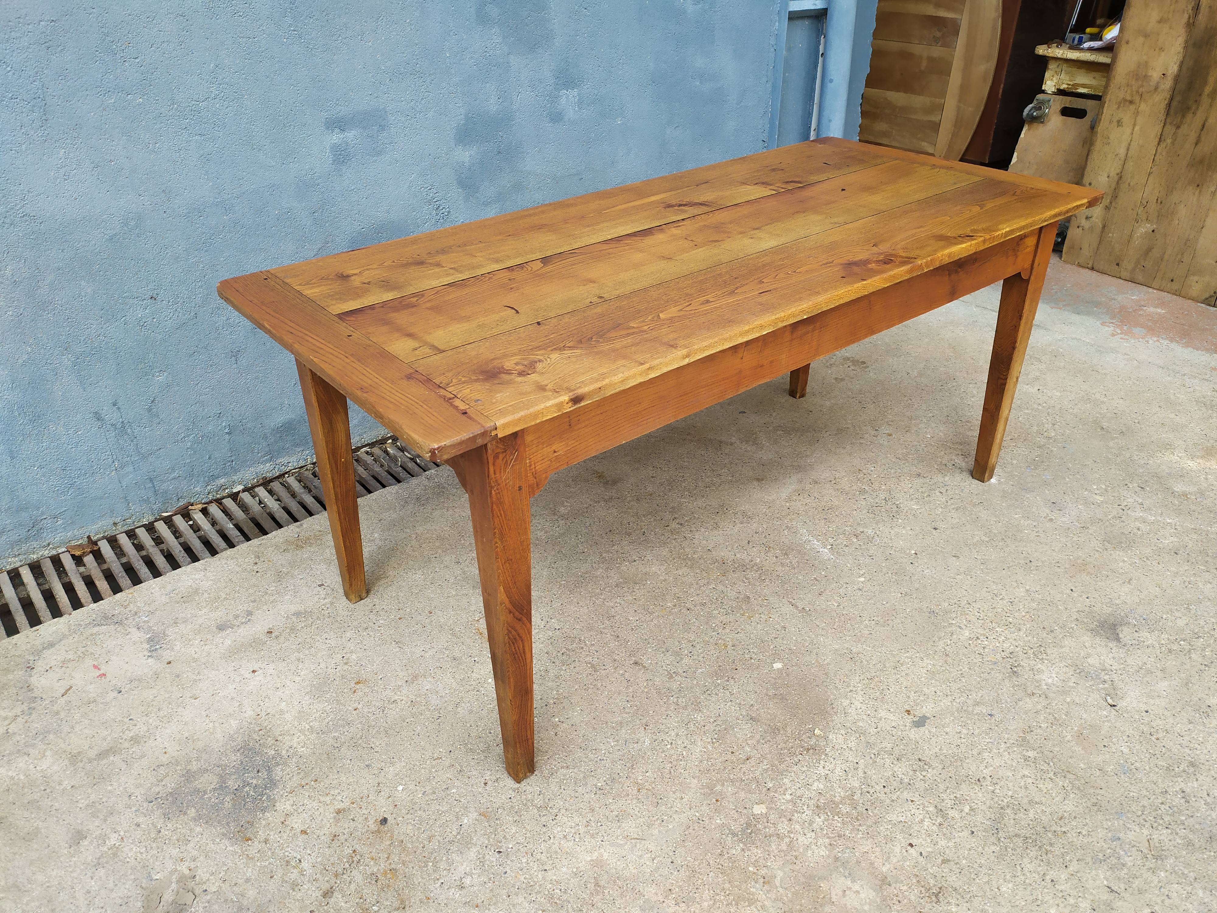 Table de ferme en chêne