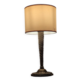 Lampe en laiton torsadé