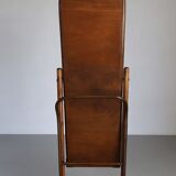 Vintage rattan full-length mirror, 1960s-70s.