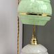Suspension cascade three lights vintage globes in clichy glass pink white and green