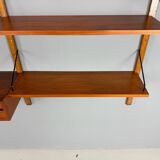 Poul Cadovius mid-century modern modular teak wall unit shelving for Cado, 1960