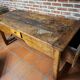 Antique desk accompanied by its chair – first half of the 18th century.