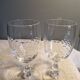 2 antique Baccarat crystal wine glasses, scales model, 1920s/30s
