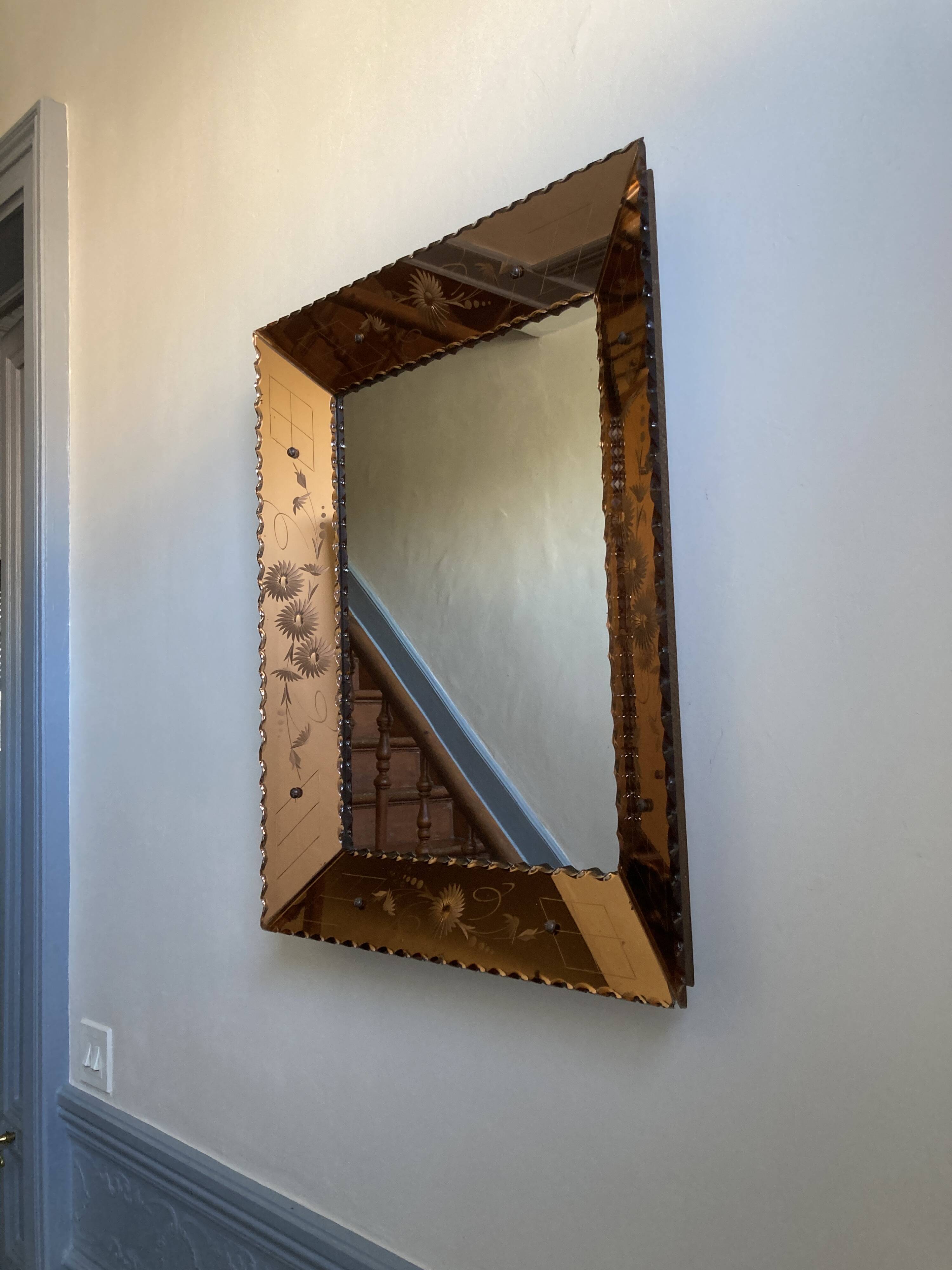 Miroir fumé à parcloses