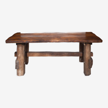 Old farmhouse table, popular art wood table, dining table, interior decoration