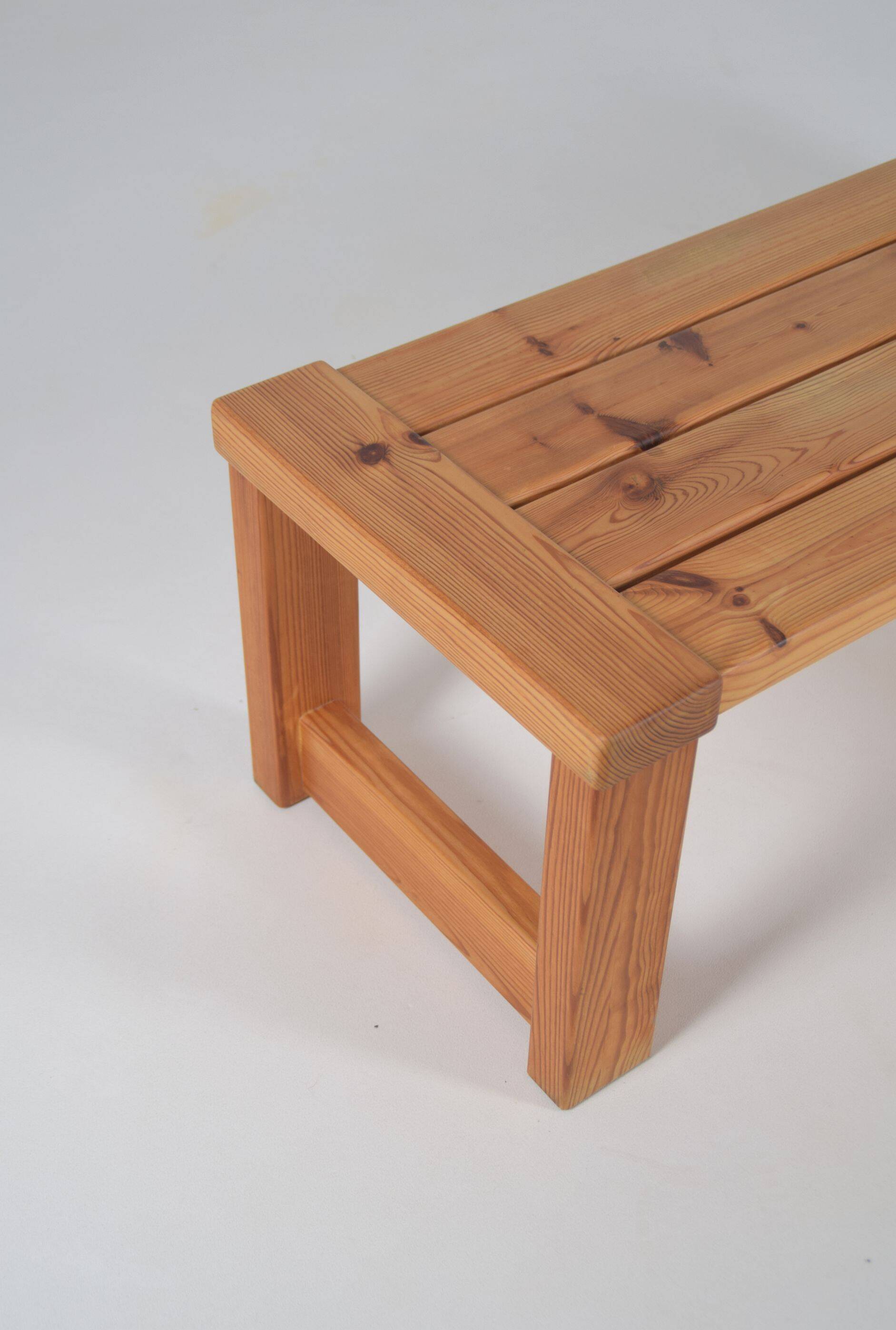 Swedish pine bench by Nils Troed for Glas Mäster, 1960s