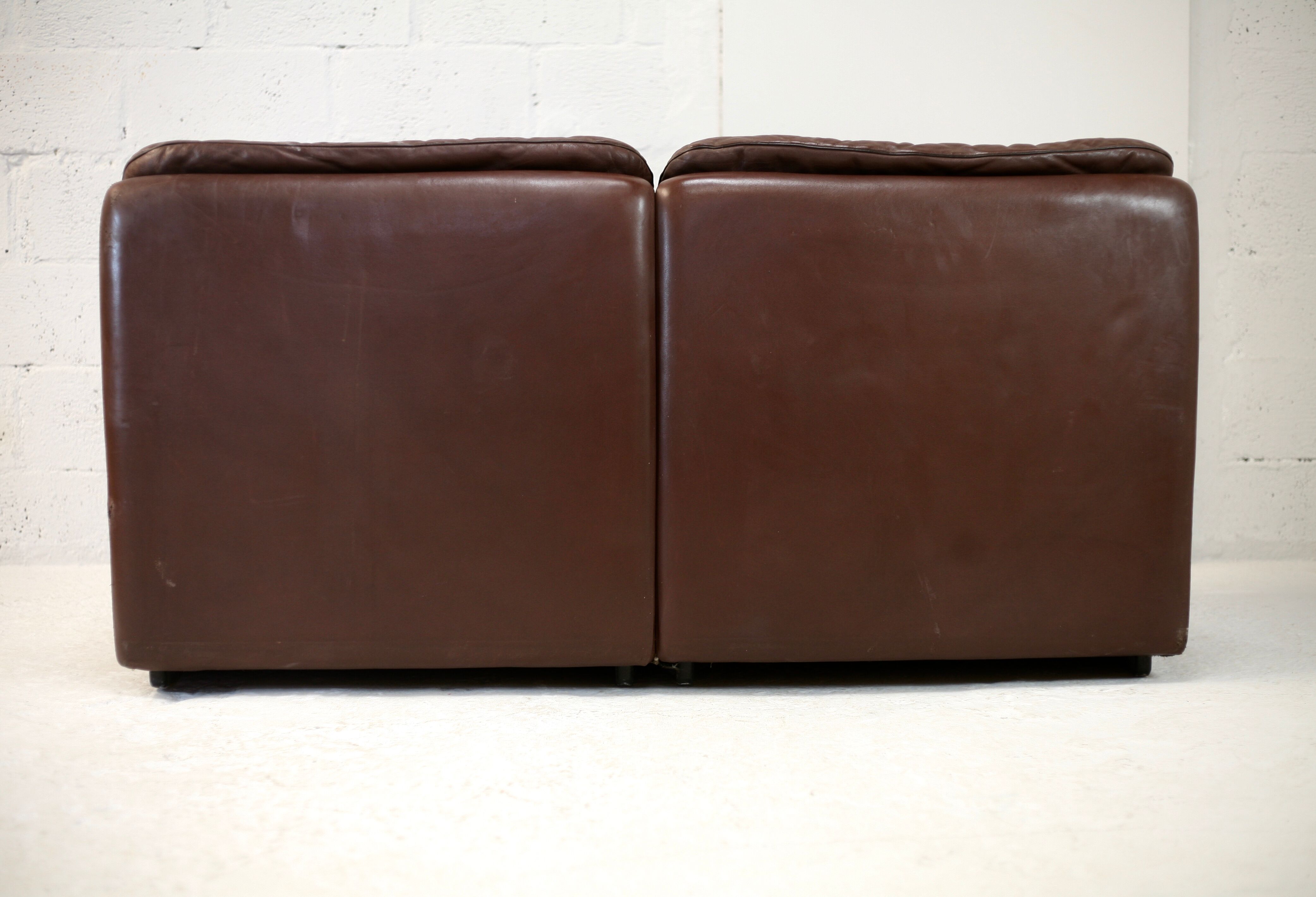 Sofa De Sede. Leather "chocolate" Switzerland, circa 1970