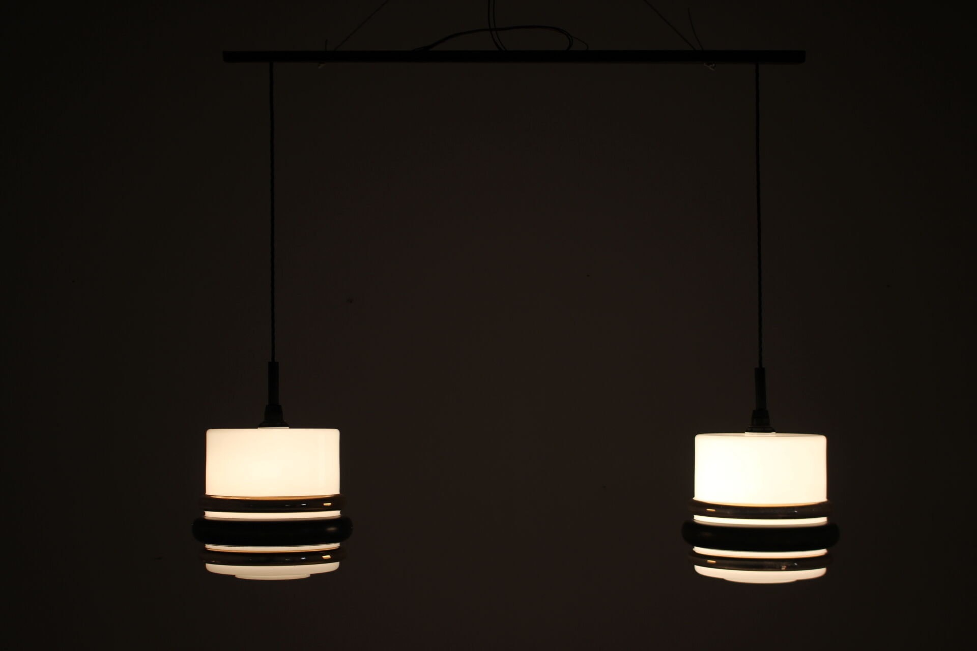 1970s Pendant Glass Light Czechoslovakia