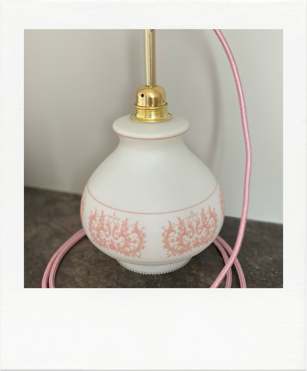 Baladeuse à poser, rose et opaline
