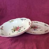 Set of 2 round ceramic dishes Fleuries Saint Amand