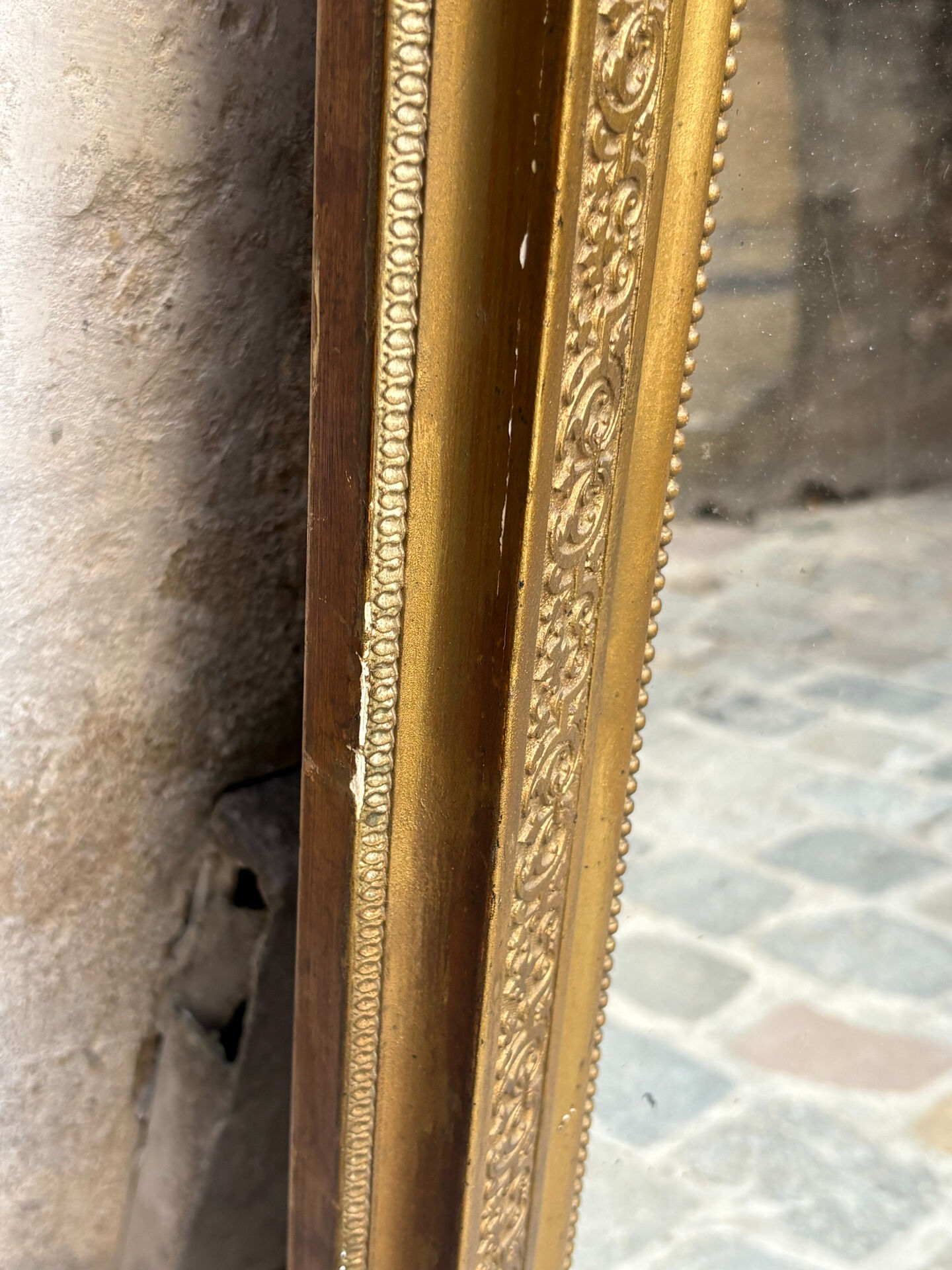 Antique gilded mirror