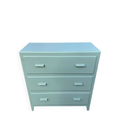 Vintage 1950s green smoked commode