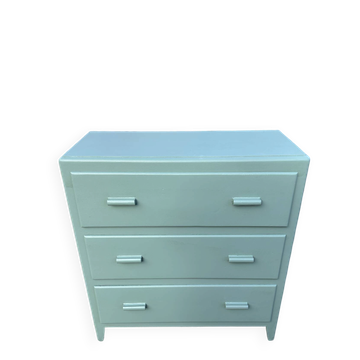 Vintage 1950s green smoked commode