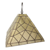 Chandelier in mother-of-pearl and brass