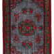 Handmade anatolian 1980s 196 cm x 302 cm red rug