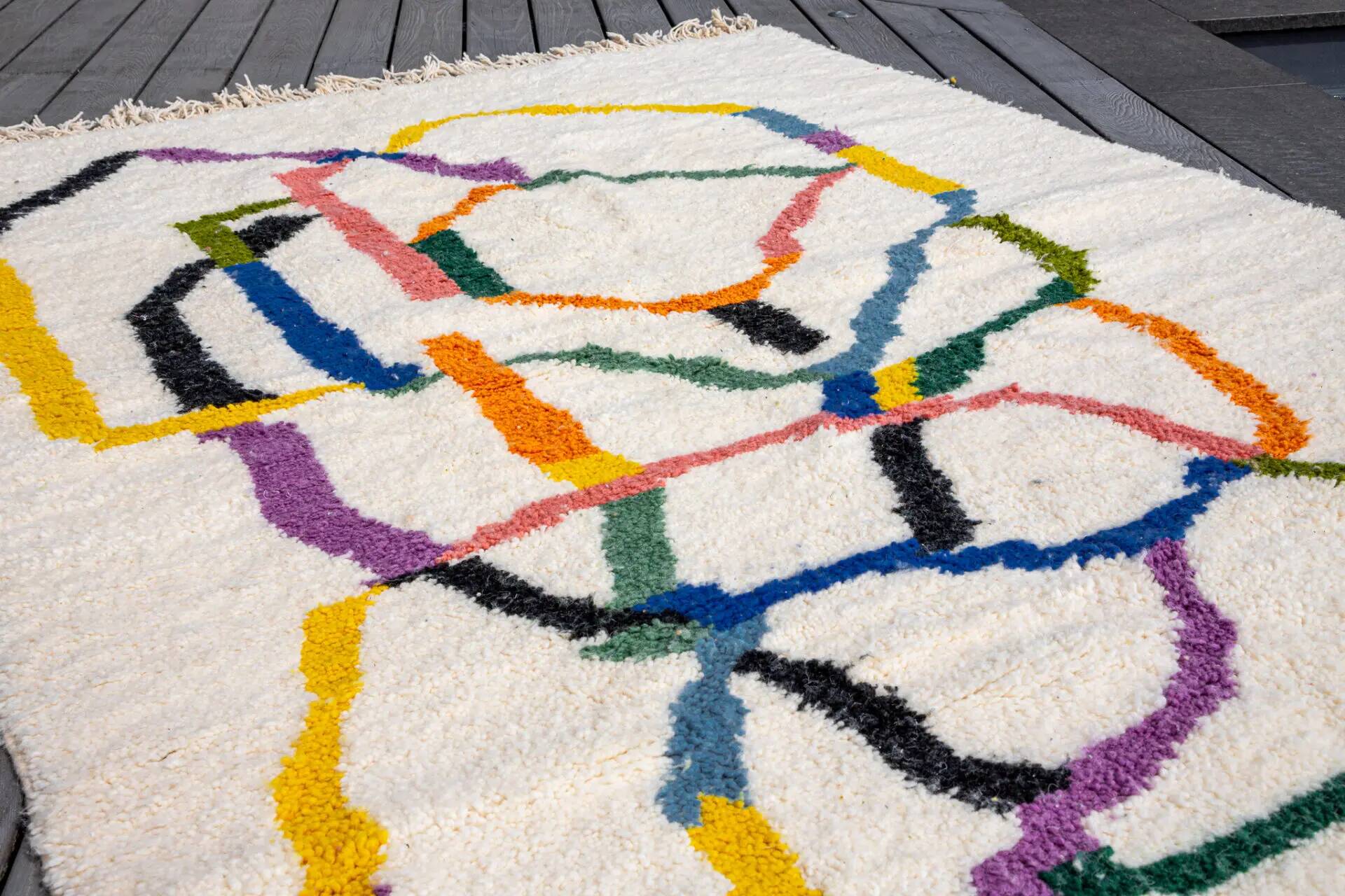 Tapis berbère Beni Ouarain - Tourbillon couleurs