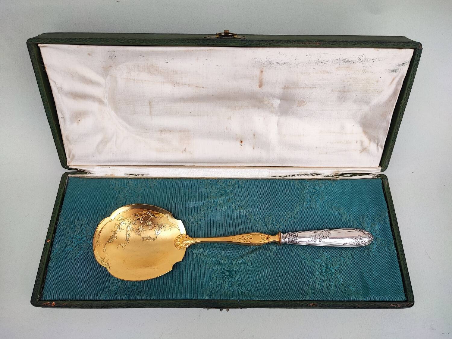 Sterling silver serving spoon