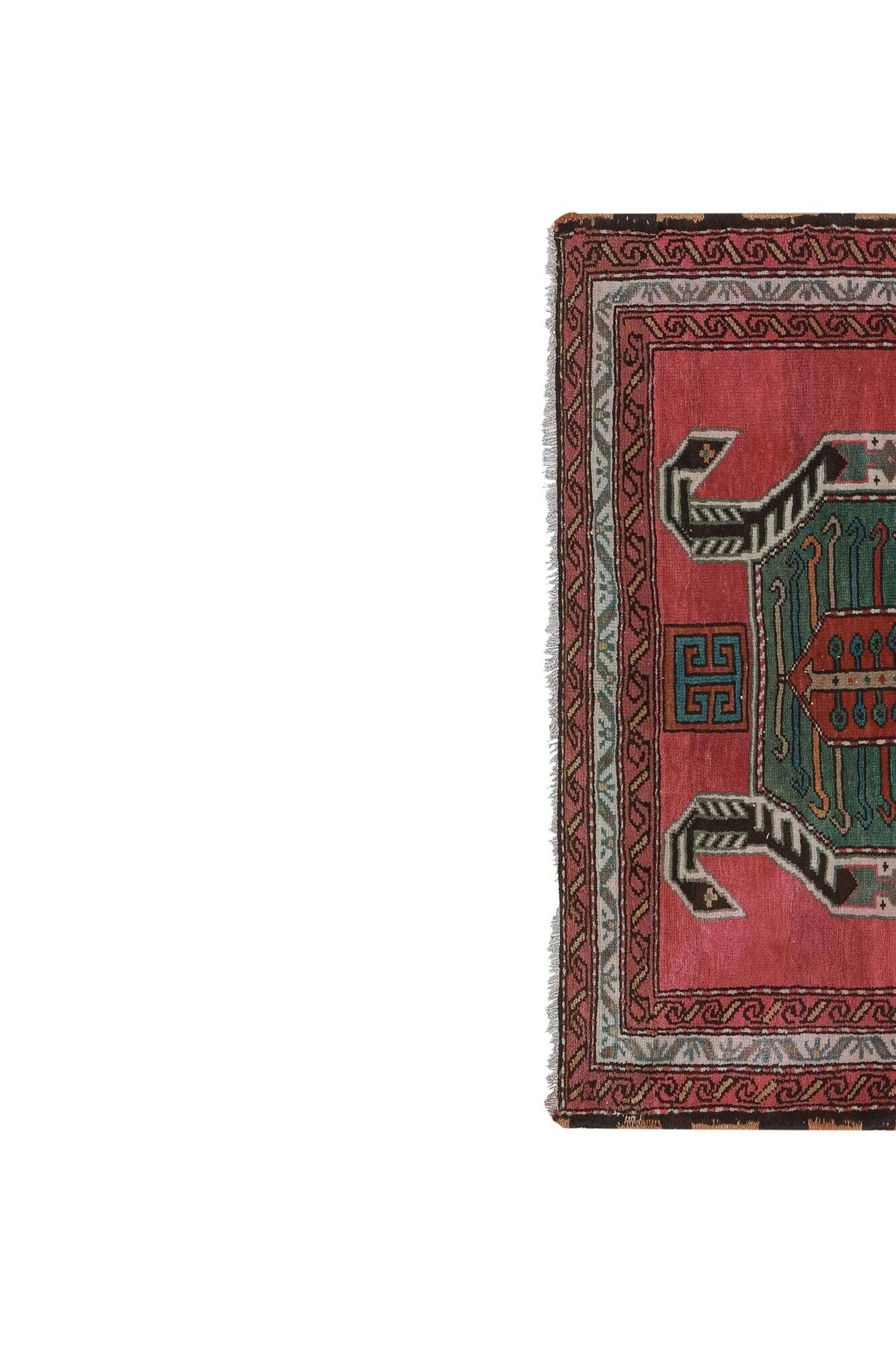 Vintage handmade Turkish rug 120x199 cm