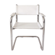 Metal and leather tubular chair