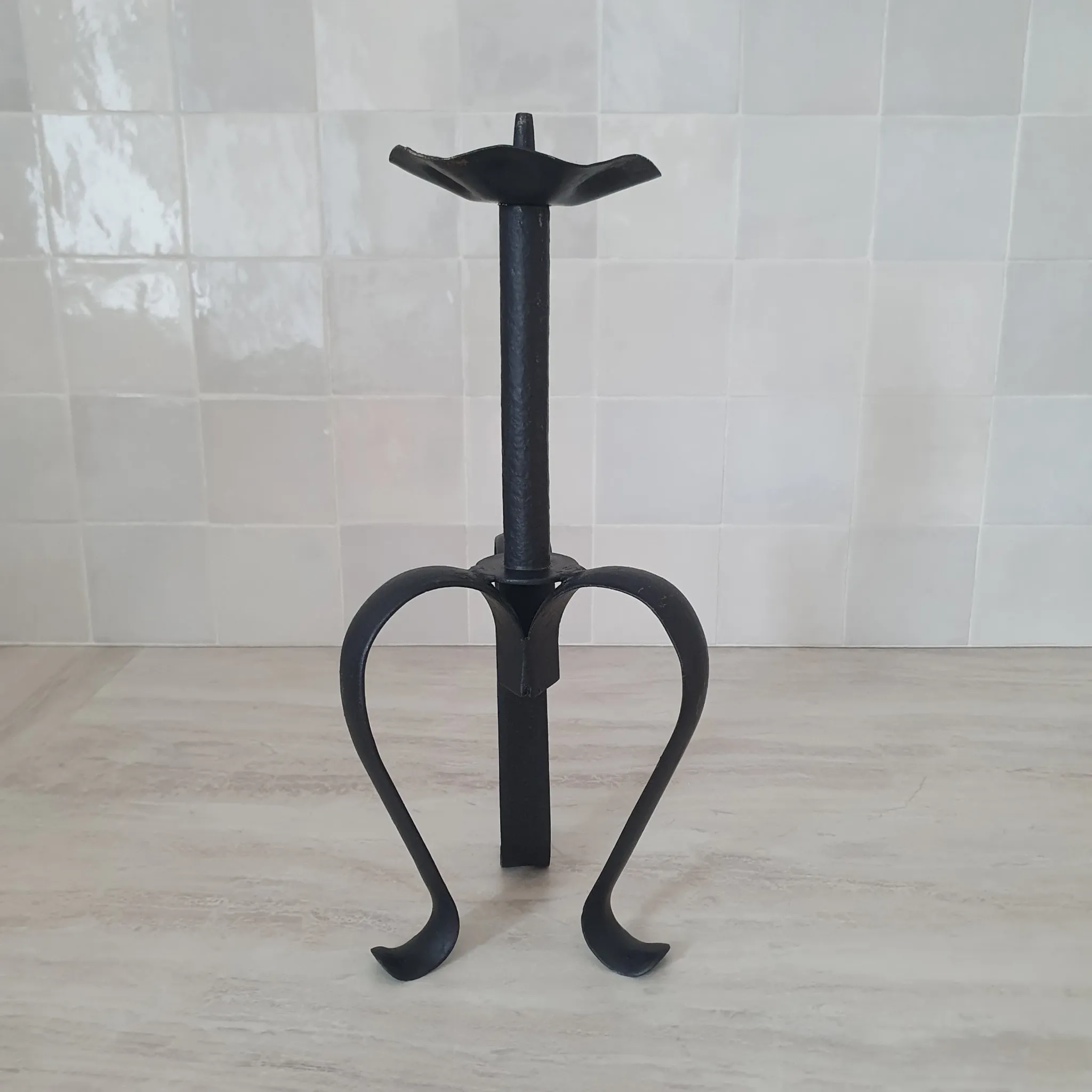 Large metal candlestick