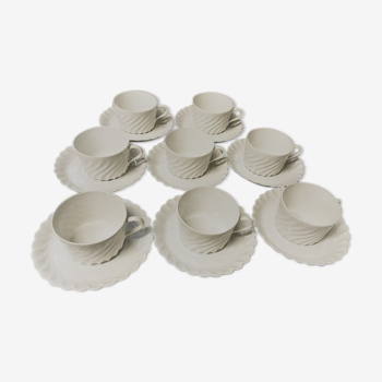 Tea service 8 cups twisted Haviland