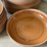 Set of 8 dessert plates in Sarreguemines stoneware