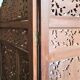 Solid wood screen carved four vintage panels height 98 cm