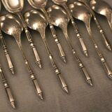 Suite of 12 small spoons with Russian silver metal ERCUIS Regency style