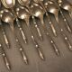 Suite of 12 small spoons with Russian silver metal ERCUIS Regency style