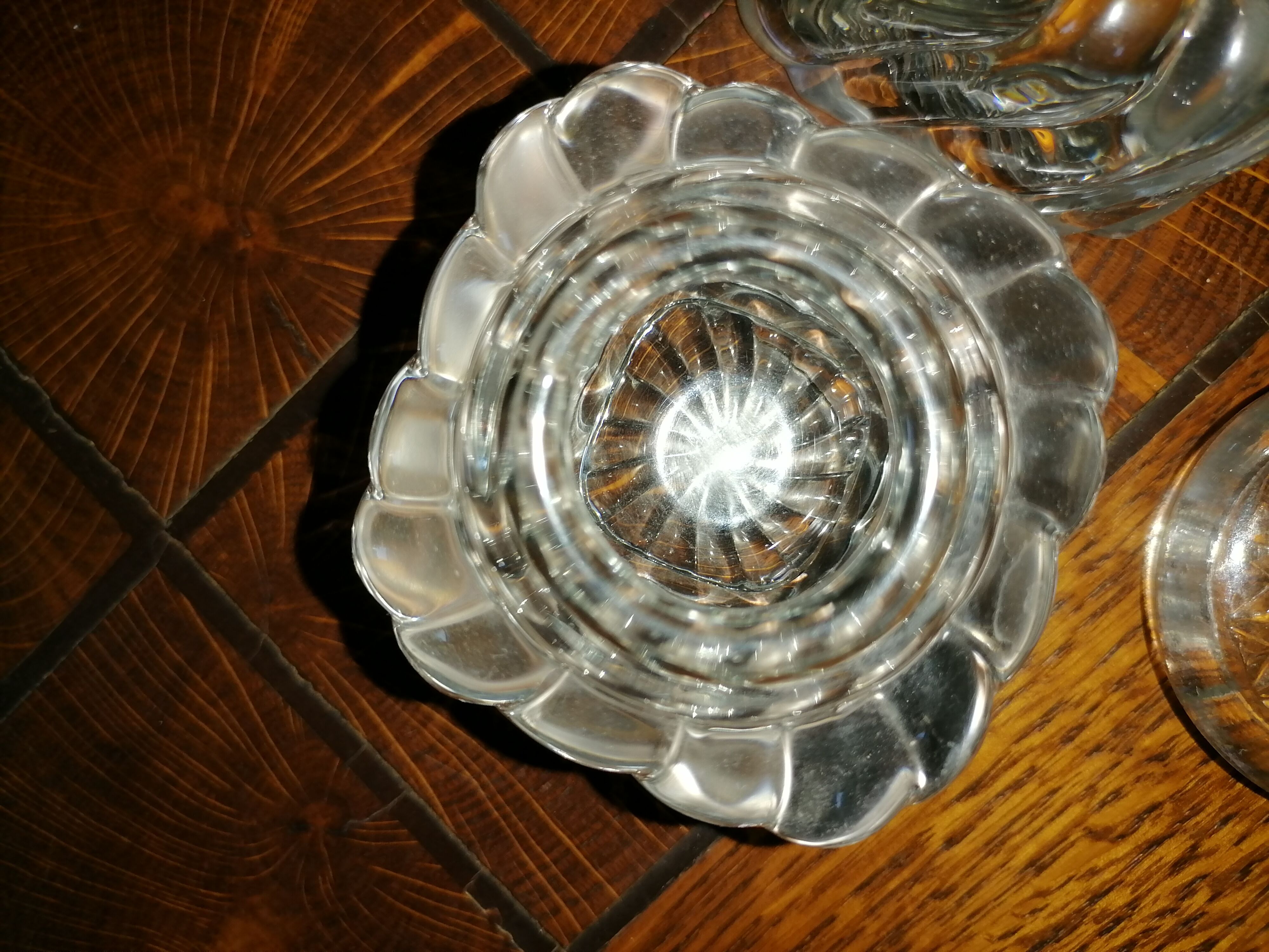 Paire d'encrier en verre