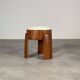 Tabouret en frêne et tissu bouclé Dedar Milano par Forme, Italie