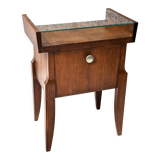Walnut bedside table