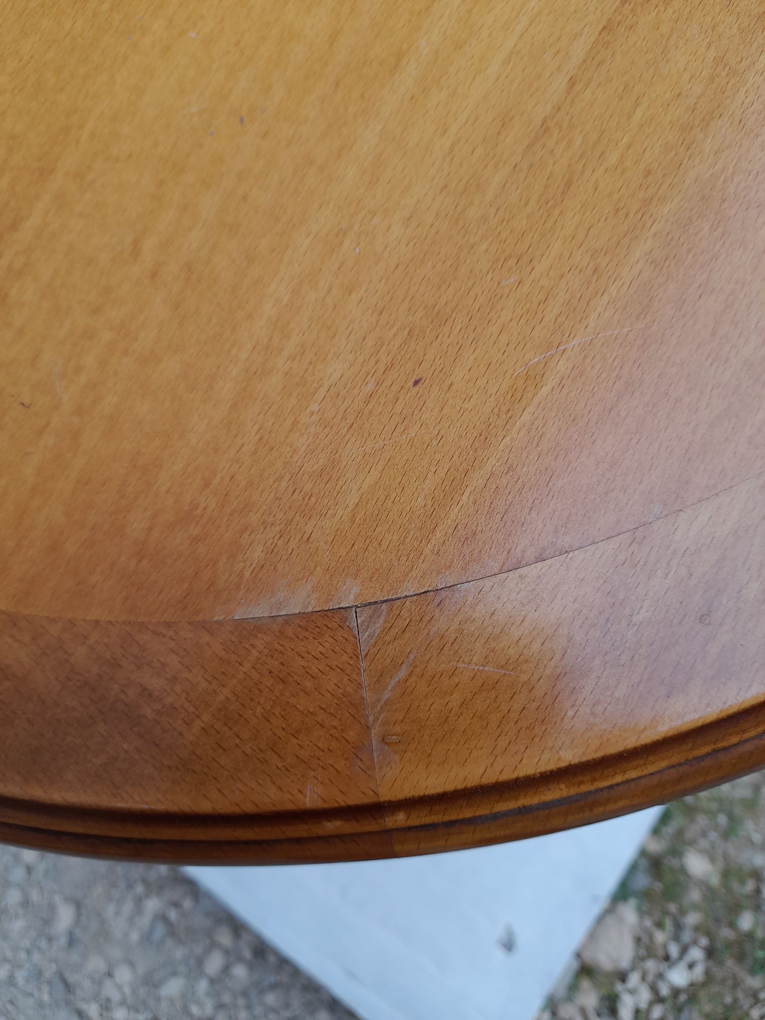 Side table in chestnut tinted cherry height 68 cm