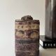 Vintage ceramic closed pocket emptier signed KS