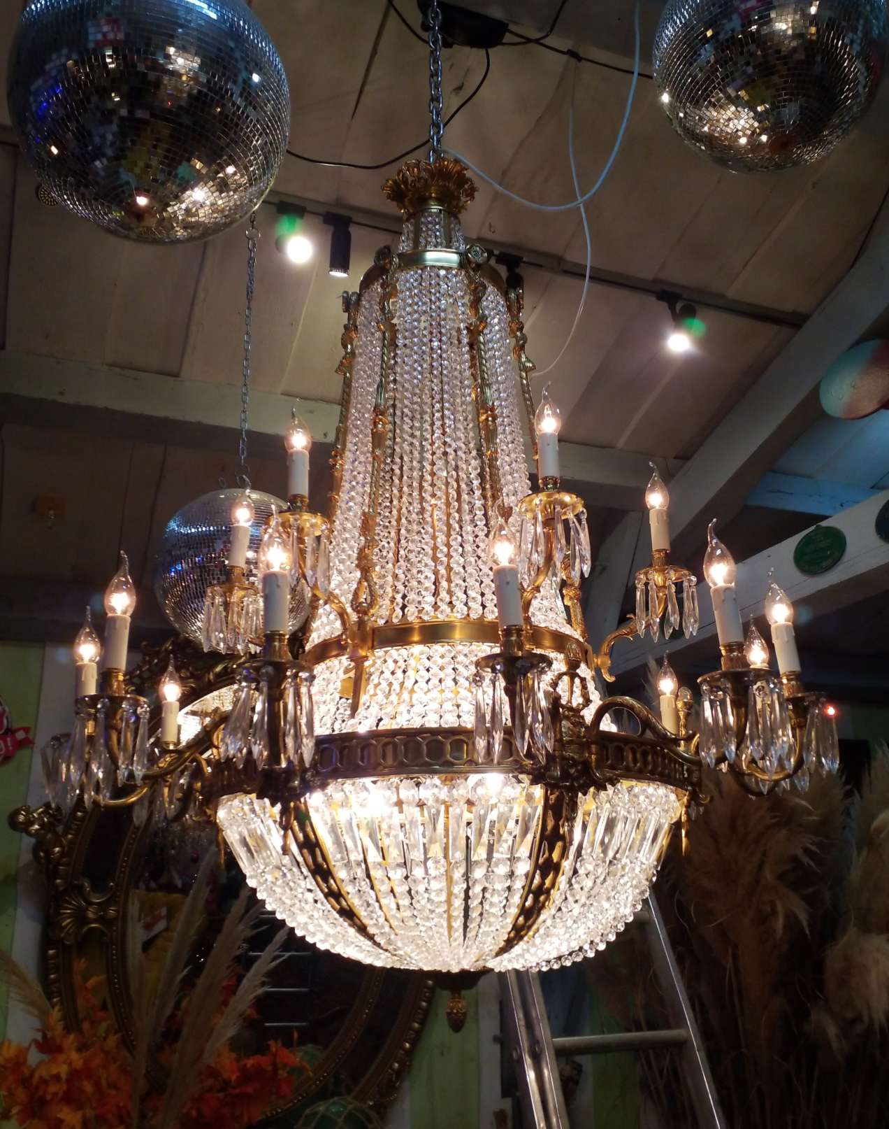Chandelier with tassels
