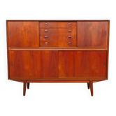 Vintage highboard with bar | Wall cabinet | Teak | 154 cm