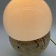 Lampe de table en verre et travertin, Italie 1970