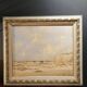 Painting entitled "the cliff at low tide" by Pierre Stefani