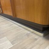 BEAUTIFUL LARGE CARRARA MARBLE TEAK SIDEBOARD