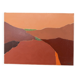 Abstract landscape tableau from Provence – Luberon – oil on canvas signed Miche