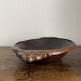 Hollow carved wooden dish