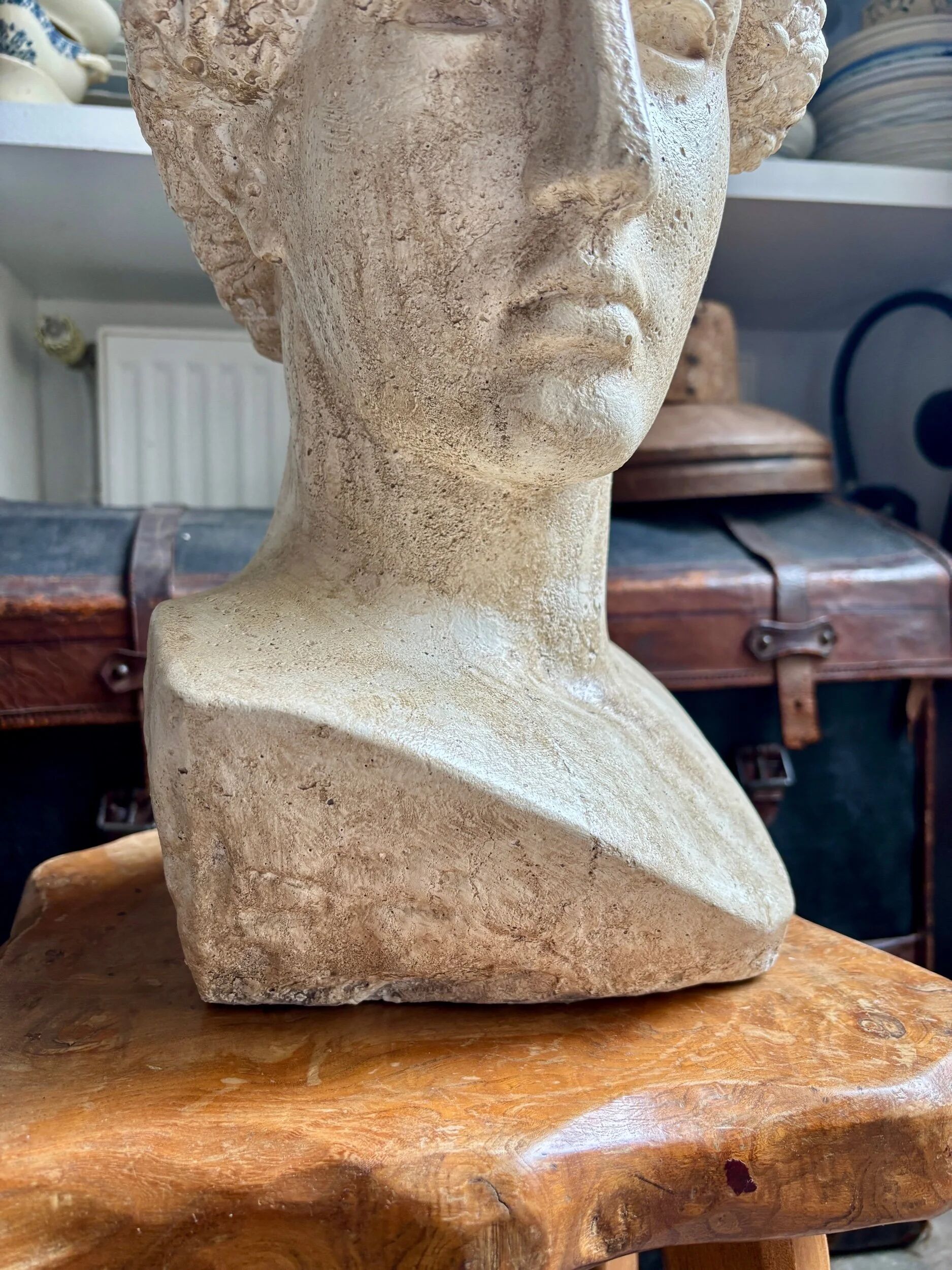 Concrete bust - reproduction of "The Dying Slave" by Michelangelo