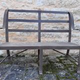 Banc de jardin artisanal en fer forgé