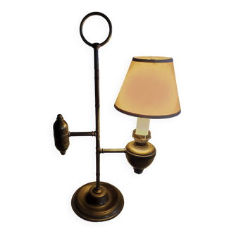 Ancienne lampe à huile Quinquet électrifiée