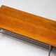 Dutch modernist coffee table with a square base and teak top, 1950s.