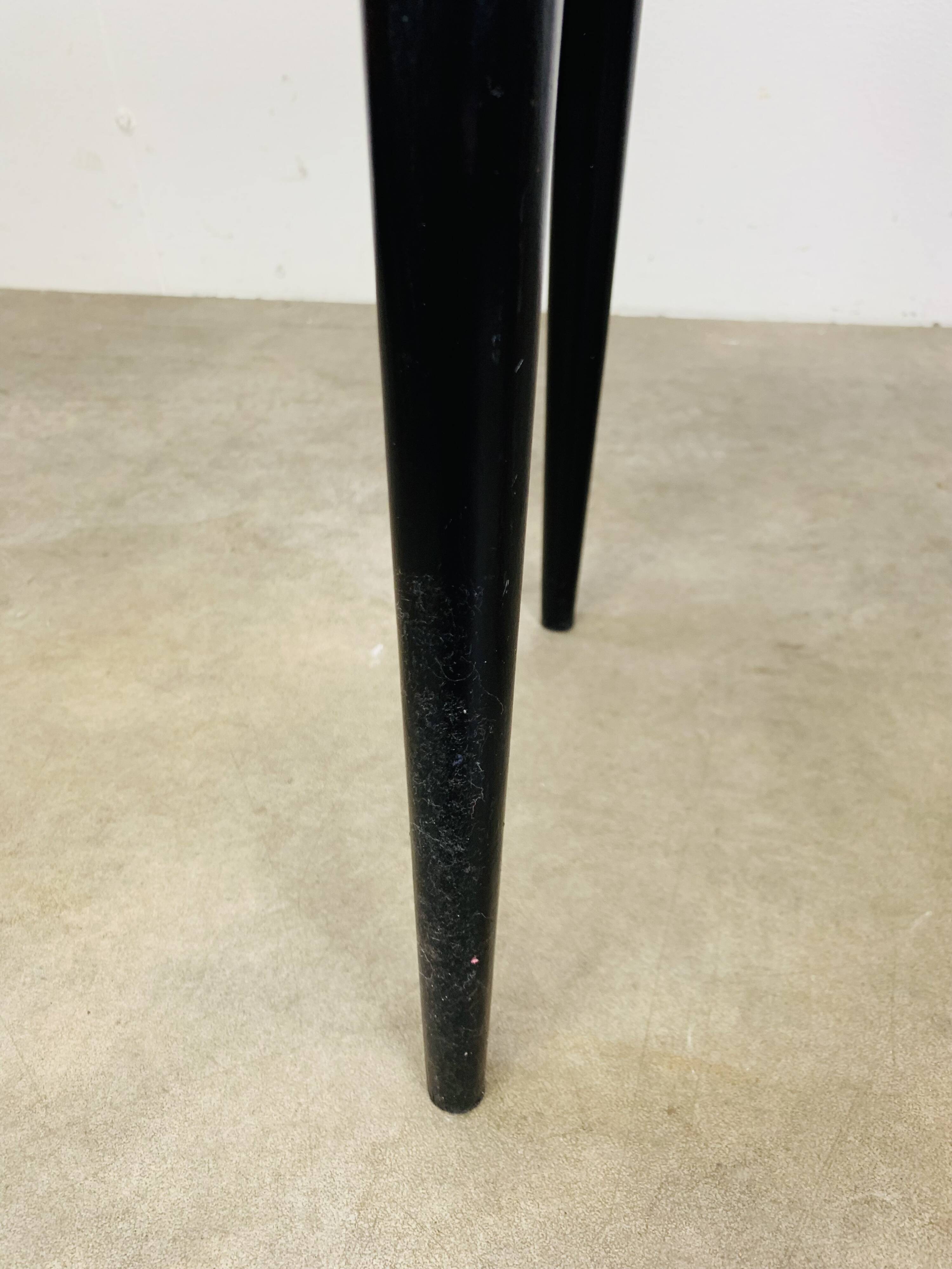 Pair of black Baumann stools, 1960s