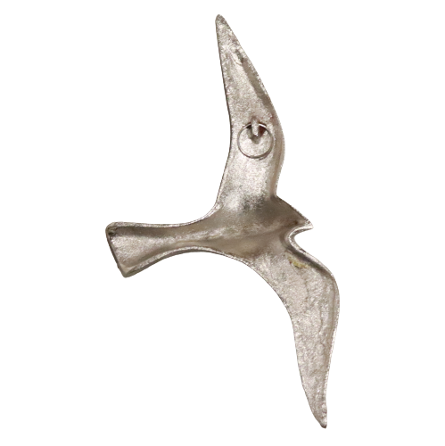 Set of 3 chrome gull birds, 15 - 20 -25 cm