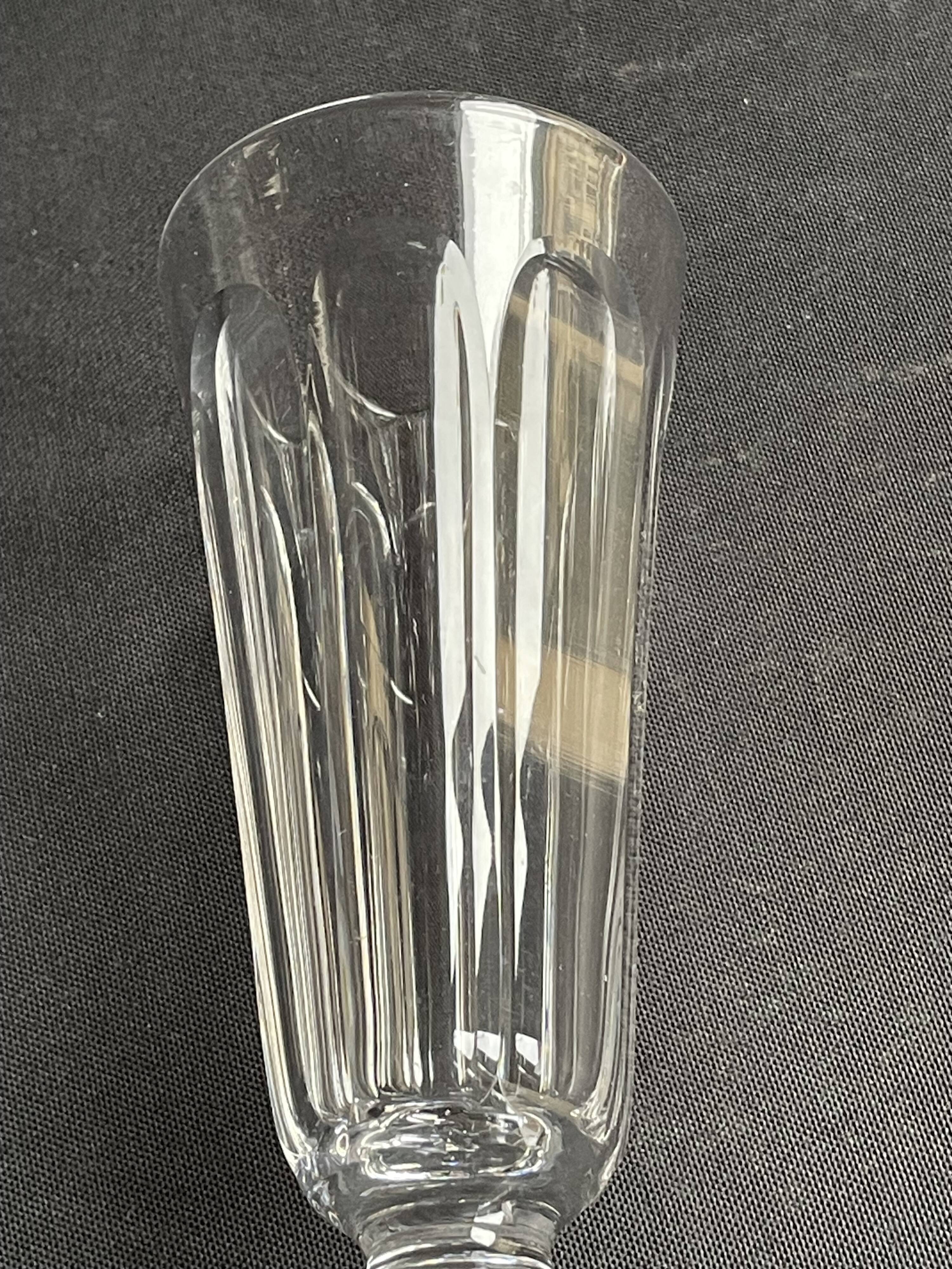 6 Baccarat/Saint Louis champagne flutes - 19th century