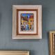 Mid-Century Modern Swedish Oil Painting "Pedestrians", Framed Street Scene